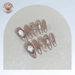 No.10 Sea nails Luxury Handmade Press On Nails Set Ins Nails | Pretty Nails | fake Nails | Salon Quality Nails