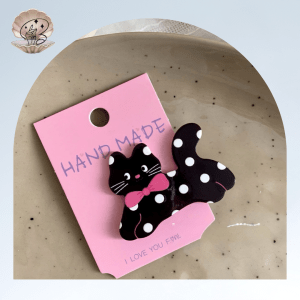 1pc Cute Cat  Decorative Hair Claw Clip Cat Hair Grab Clip Lovely Hair Styling Accessories For Women And daily uses black and white