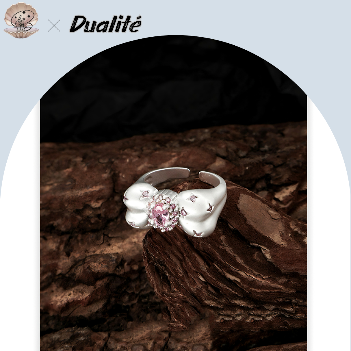 Rosy Dreams Bow Ring