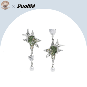 Green Starfall Gradient Earrings