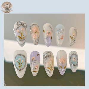 No.129 SEA Nail Handmade Press On Nails Set