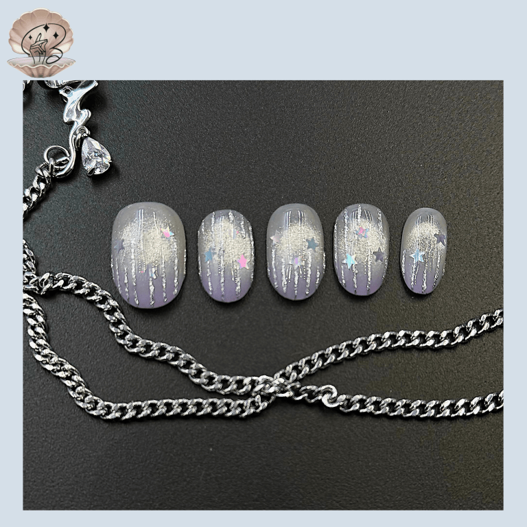 No.154 SEA Nail Handmade Press On Nails Set